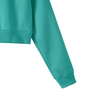 Sudadera Corta Lisa de Alta Calidad para Mujer, Estilo Urbano, Oversize, Fabricantes de Sudaderas Cortas Lisas - Product Image 3