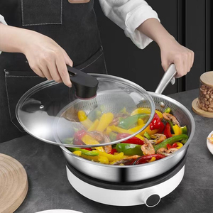 High Performance Ceramic Saute Pan With Lid Eco Friendly <b>Nonstick</b> Coating Heavy Gauge Forged Aluminum - Product Image 5