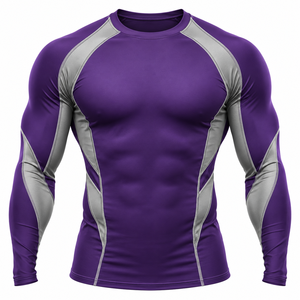 Rashguard MMA à manches longues, fournisseur direct d'usine, rashguard MMA pour hommes, prix de gros OEM - Product Image 6