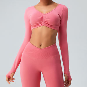 Soutien-gorge de sport personnalisé avec logo pour femme, haut de yoga asymétrique, vêtement de sport compressif pour la gym et le fitness - Product Image 2