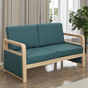 Nuevo sofá moderno de <span class=keywords><strong>2</strong></span> plazas de madera sofás seccionales de cuero de madera para sala de estar al aire libre - Product Image 5