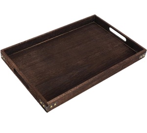 ถาดไม้สี่เหลี่ยมอเนกประสงค์พร้อมหูจับสำหรับอาหารเช้าและเครื่องดื่ม - Product Image 1