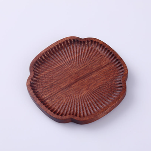 Sous-verre en bois réutilisable avec logo IANNA gratuit, sous-verre en bois Narra, porte-boissons pour thé et café, vaisselle, sous-verre en hêtre et noyer - Product Image 2