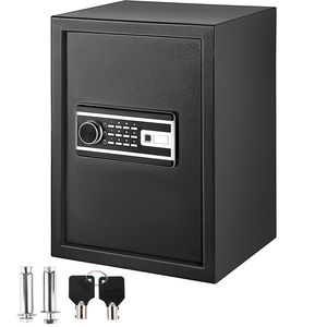 Cassaforte con Impronta Digitale e Tastierino Numerico da 2.1 CU.FT, Armadietto in Acciaio Q235 per Denaro Contante e Gioielli, 2 Chiavi, Sicuro e Protetto - Product Image 1