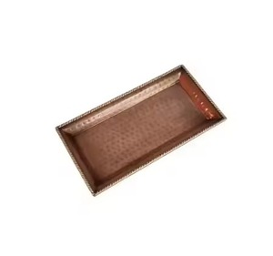 Plateau de service en cuivre design, élégant pour servir des aliments, des boissons, du thé, du café, des collations, pour la cuisine et la salle à manger - Product Image 2