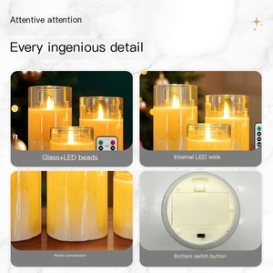 TOOWIN Nuevo Soporte para Lámpara de Vidrio LED con Mecha Patentada, Lámpara de Vela Electrónica, Luz Ambiental para Navidad y Halloween - Product Image 6