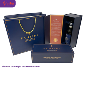 Fabricant OEM au Vietnam, boîte à vin personnalisée de haute qualité, boîte cadeau rigide en papier de luxe pour vin et spiritueux - Product Image 3