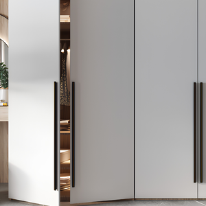 Tirador largo de aluminio para armario, tirador de barra de doble tono Ostrich, negro seda, dorado seda, PVD oro, oro rosa, herrajes para tiradores de puerta de armario - Product Image 1