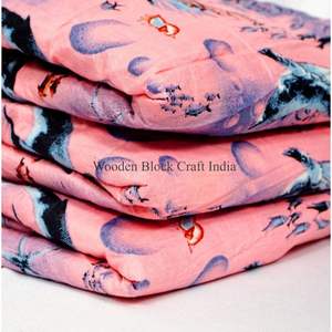 Tela de algodón estampada a mano con motivos de peces para decoración del hogar, ropa de mujer, vestidos y camisas, para tapicería, costura y manualidades. - Product Image 3