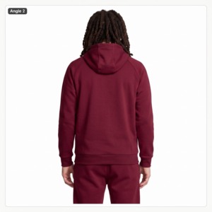 Custom OEM Mens Regular Fit Fleece Pocket Winter Pullover <b>Hoodie</b> <b>Burgundy</b> Streetwear 100% Polyester Casual - Product Image 3