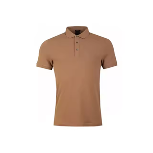 T-shirt de golf à col roulé à manches courtes, respirant, à séchage rapide, en tricot, brodé sur le devant, de qualité supérieure, personnalisé, style hip-hop, 100% coton - Product Image 4