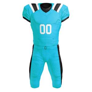 Tenue de football américain personnalisée pour équipes adultes, vente en gros, sublimation, sergé vierge, 100 % polyester, col en V, sangle réglable, uniforme - Product Image 5