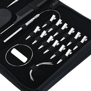 Gold Micro Ring Tool Kit Hair Extension Tools Stainless Steel Loop Tool Hook <b>Needle</b> Professional Micro <b>Bead</b> Extension Pliers Kit - Product Image 3