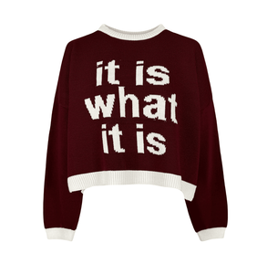 Breathable Graphic Knitted Design Sweater Soft Breathable Autumn Sweater - Versatile <b>Long</b> Sleeve Solid Color Ladies Jumper - Product Image 4