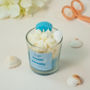 Vela aromática en frasco pequeño Seaside Serenity, vela perfumada para aromaterapia, fragancia para el hogar, para relajación, decoración de dormitorio, sala de estar y regalo - Product Image 2