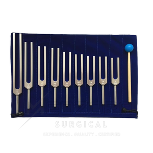 MEDZORA SURGICAL Ensemble de 9 diapasons en aluminium pour Solfeggio, à alimentation manuelle, pour la fréquence, la guérison, la réparation du ADN et les chakras - Product Image 4