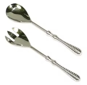 Elegant Metal Salad Serving Set for Fruit Salad <b>Pasta</b> Serving and Kitchen Table Decoration - Product Image 4