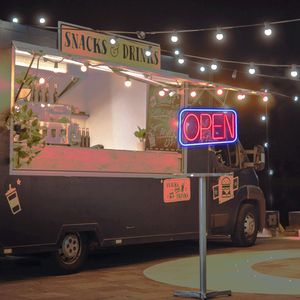 Insegna LED Aperta con Luminosità Regolabile 16.5x9.1in, Pannello Pubblicitario al Neon per Attività Commerciali - Product Image 2