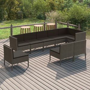 Set Lounge da Giardino Grigio Antracite - Product Image 1