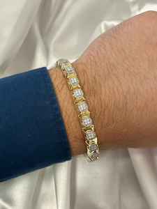 สร้อยข้อมือแบบโซ่คลาสสิค SV JEWELS ชุบทอง 14K สไตล์ฮิปฮอป ประดับเพชรทรงบริลเลียนต์ ตัวเรือนแบบ Prong Setting สำหรับผู้หญิง ได้รับการรับรองจาก IGI - Product Image 4