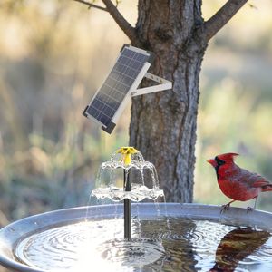 6W <b>Solar</b> Panel Powered <b>Water</b> <b>Fountain</b> <b>Pump</b> IP68 Waterproof with Battery Backup Adjustable 9.84ft Spray Height Garden Cabl Lights - Product Image 3