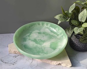 Bol à salade en résine époxy de qualité supérieure, personnalisé pour la vaisselle, la décoration de la maison, les salades, les soupes, les collations et les aliments. - Product Image 6