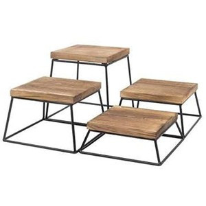 Juego de Soportes Cuadrados para Cupcakes de Madera de Mango, 4 Piezas, Soporte Moderno para Pasteles de Madera, Venta al por Mayor - Product Image 4