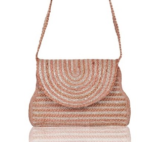 Sac à bandoulière bohème en paille pour femme, avec rabat rayé, écologique, léger, pour la plage, à sangle unique - Product Image 1
