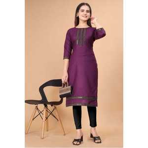 ENCAJE DE ALGODÓN FANCY WORK LISTO PARA LLEVAR SOLO VINO KURTI - Product Image 1