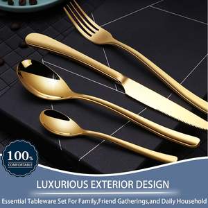 Ensemble de couverts élégants et écologiques en acier inoxydable pour cérémonies et repas décontractés – Vente en gros - Product Image 4