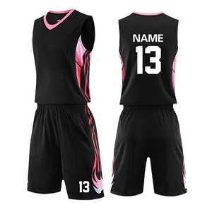 Ensemble d'uniformes de basketball en maille polyester de qualité supérieure, résistant à la décoloration, anti-boulochage, facile d'entretien - Product Image 2