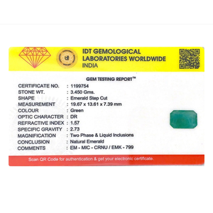 Premium 17.25 Carat Zambian Emerald Loose Gemstone Emerald Cut for Fine Jewelry - Product Image 4
