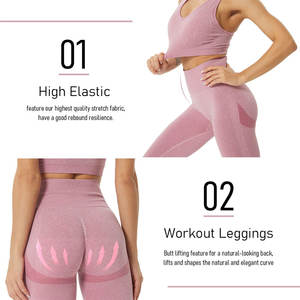 Ensemble de yoga 2 pièces de style nouveau pour femmes, vêtements de sport actifs, soutien-gorge de sport et leggings, ensembles de yoga, vêtements de sport pour femmes, ensembles d'entraînement pour femmes - Product Image 3