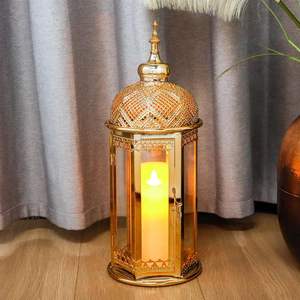 Lámparas Colgantes de Diseño Indio Vintage Marroquí, Frascos de Linterna Dorados para la Entrada del Hogar, Ambiente Cultural Cálido para Celebraciones de Temporada - Product Image 3