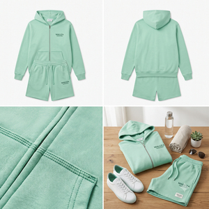 Luxury Custom Logo Summer Tracksuit Men Midweight Polyester Blend Two Piece Shorts <b>Set</b> Casual Regular Fit Eco-Friendly - Product Image 4