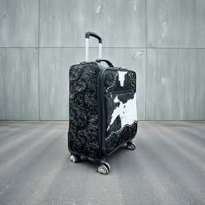 Ensemble de bagages en cuir de vachette véritable, valise rigide avec roulettes pivotantes, sacs de voyage unisexes - Product Image 3