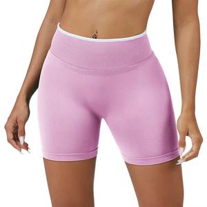 Shorts Deportivos de Cintura Alta para Mujer, Transpirables, Sin Costuras, Ligeros, Sólidos, para Yoga y Ejercicio, Spandex/Nailon - Product Image 2