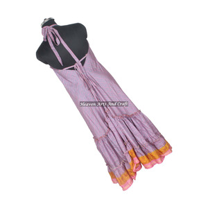 Nuevo Vestido Largo Bohemio de Playa para Mujer 2026, con Cuello en V, Estampado Floral, Holgado, Estilo Boho Vintage, Vestido de Seda Sari, Elegante - Product Image 2
