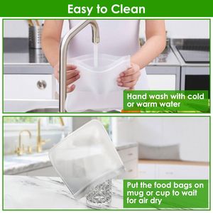 20 Sacchetti per Alimenti Riutilizzabili Senza BPA, Contenitori Ermetici da 5 Quarti/Galloni, Adatti al Congelatore, per Snack e Pranzo - Product Image 4