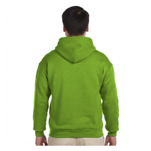 Sweat à capuche vert personnalisé pour homme, en polaire épais, coupe décontractée à épaules tombantes, vêtement d'extérieur d'hiver, vente en gros - Product Image 2