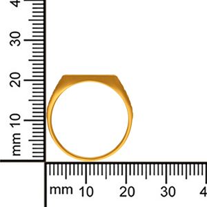 Bague Chevalière Géométrique de Luxe Plaqué Or pour Homme avec Triangle Intricat Gravé, Face Rectangulaire et Bande Texturée - Product Image 5
