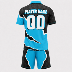 Conjunto de Uniforme de Fútbol Personalizado, Camiseta y Pantalones Cortos Sublimados, Transpirables, de Secado Rápido, para Equipos Deportivos, OEM ODM, Ropa de Entrenamiento para Hombres y Jóvenes - Product Image 2