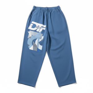 Pantalones Deportivos Elásticos Azules para Hombre PRO ENTERPRISES, Antiestáticos, con Logotipo Estampado por Transferencia Térmica en la Pierna Izquierda, Casuales, para Otoño - Product Image 1