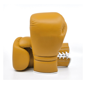 Guantes de boxeo OEM con cordones, de cuero vacuno metálico, para combates profesionales, entrenamiento y competición. - Product Image 6