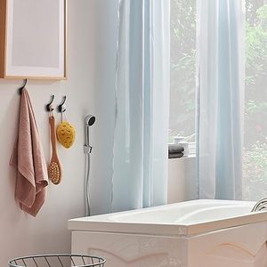 Modern Metal <b>Wall</b> Coat Hooks Rack 3 Rows Black Single Hook Hanger Drilling <b>Mount</b> Space Saving Storage for <b>Clothes</b> - Product Image 4