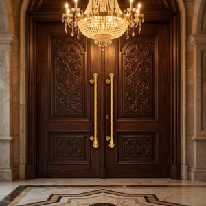 Manija de Latón Sólido de Alta Resistencia HI SAFE de 36 Pulgadas |   Herrajes Modernos para Puerta Principal Exterior con Acabado de Latón Antiguo para el Hogar - Product Image 5