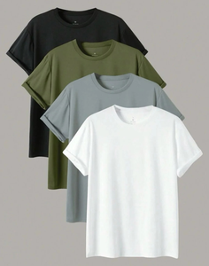 Camiseta de Hombre de Lujo, Corte Slim, Tela Orgánica Sostenible, Suave y Transpirable, Manga Corta, Estilo Urbano - Product Image 1