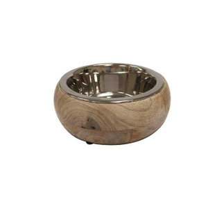 Handmade Modern Pet Bowls Convenient Elevated Wooden Stand Natural Finish Cute Brown 1.5kg Feeders for <b>Dogs</b> - Product Image 1