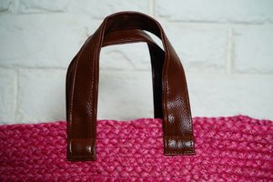 Sac fourre-tout tendance 2026 en jute rayé, fait main, nouveau design, pour femme, avec poignée en bois, style bohème, idéal pour la plage et le shopping - Product Image 4