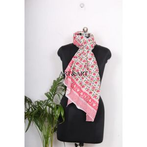 Pareo/Sarong de playa para mujer 100% algodón con estampado a mano, cómodo pareo/sarong para chicas con pañuelo ligero para cubrirse. - Product Image 3